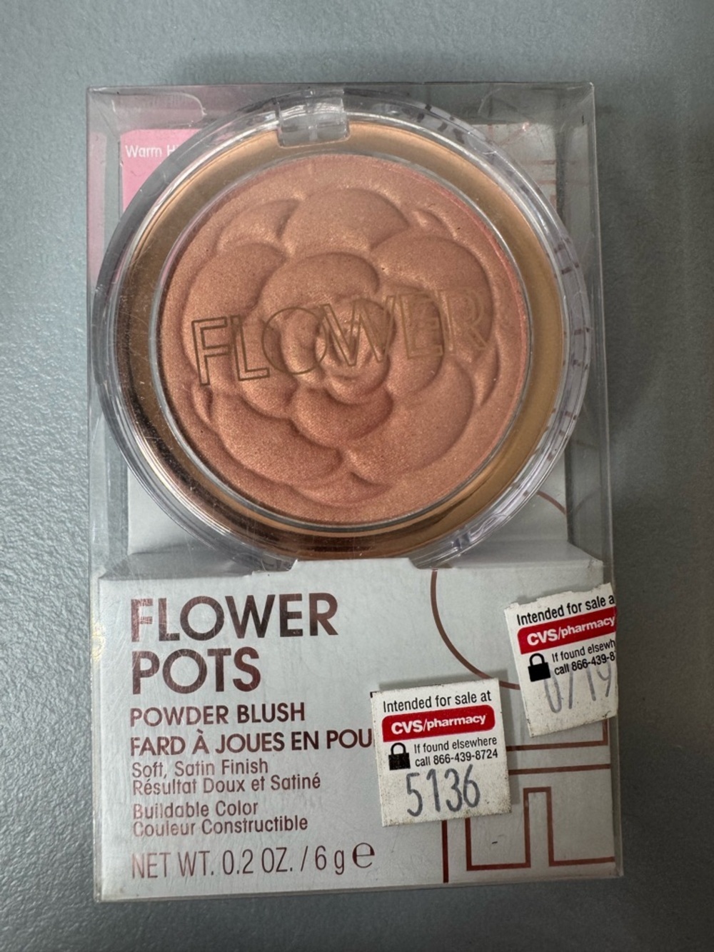 Flower Pots Powder Blush — Warm Peach Floral Embossed warm hibiscus PB4 summer